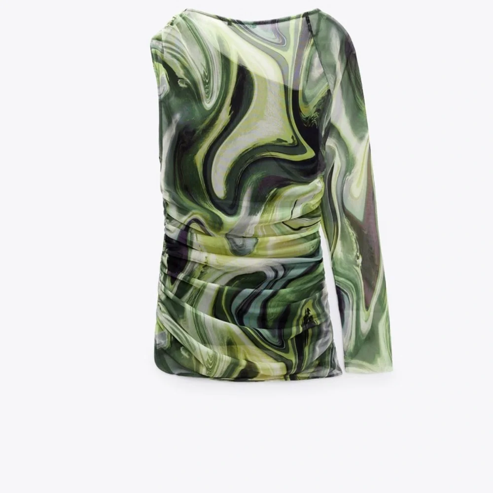 ZARA BLOGGERS FAV PRINTED TULLE TOP - Picture 14 of 16